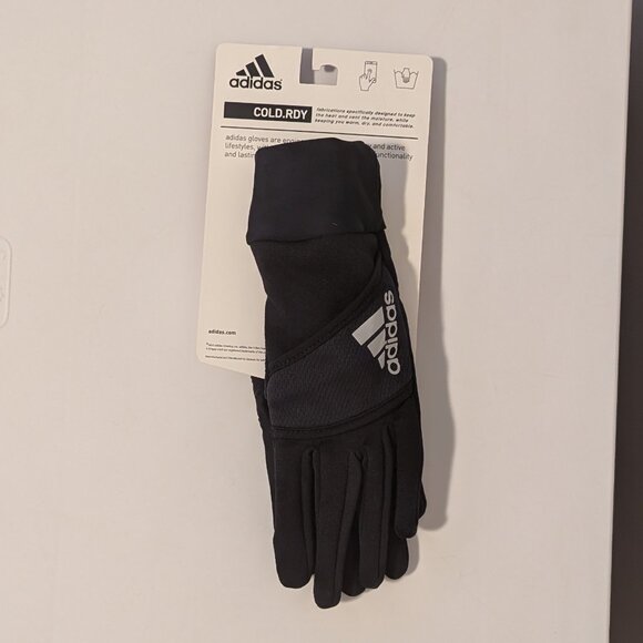 Adidas Running Gloves, Black, Size Large - Picture 2 of 2